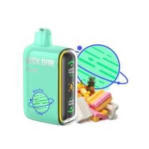 Vape device with fruit and dessert.