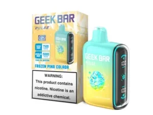 Geek Bar vape with product packaging.