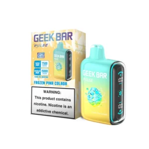 Geek Bar vape with product packaging.