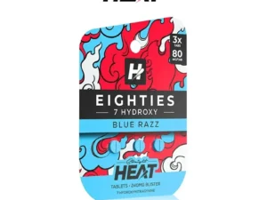 Blue Razz Hydroxy tablets packaging design.