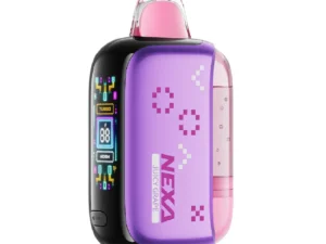 Colorful electronic device with digital display.