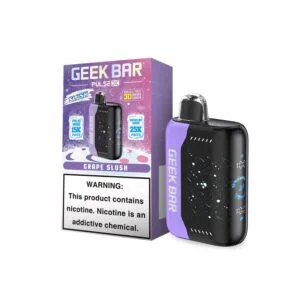 Geek Bar vape, grape slush flavor.