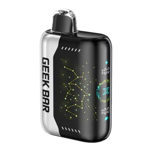 Geek Bar vape device with digital design.