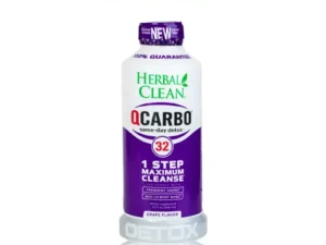 Herbal Clean detox drink, grape flavor bottle.