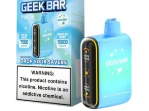 Geek Bar vape device and packaging box.