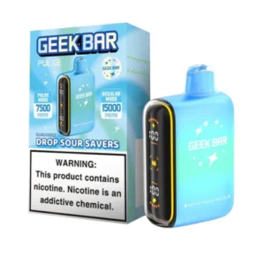 Geek Bar vape device and packaging box.