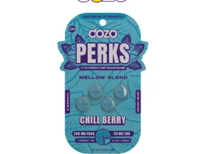 Dozo Perks Chill Berry supplement packaging.