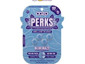 Blue Razz chewable tablets packaging design.