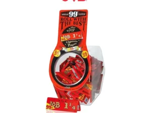 JOB cigarette paper display with logo.