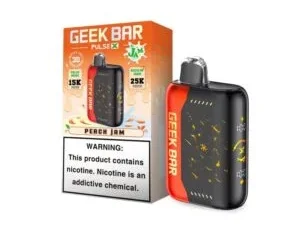 Geek Bar vape package with warning label.