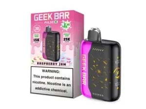 Pink Raspberry Jam Geek Bar Pulse X device