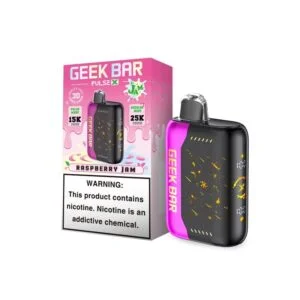 Geek Bar vape device and packaging box.