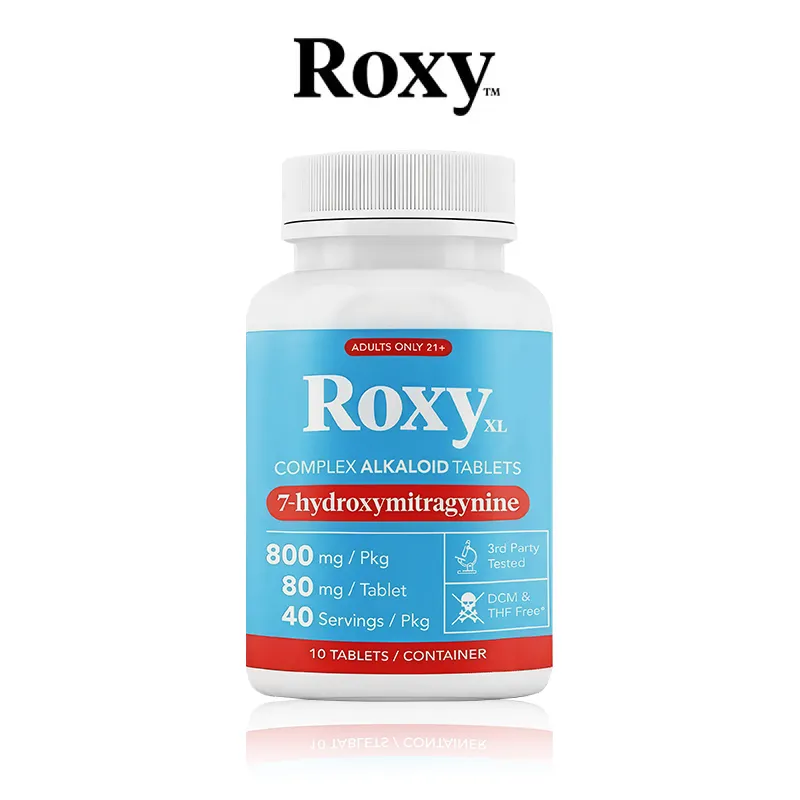 Roxy tablets bottle with dosage information.